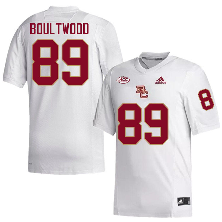 Boston College Eagles #89 Ryan Boultwood College Football Jerseys Stitched-White